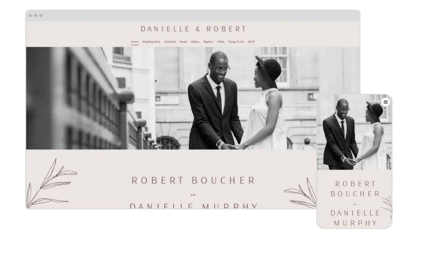 wedding personalized details - wedding website